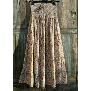 Small Flower Skirt Dress- Beige