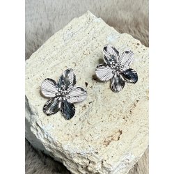 Silver Bloom Earring