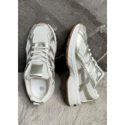 Spring Trainers- Beige/gold