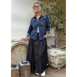 Stabia Denim Shirt- Dark Blue