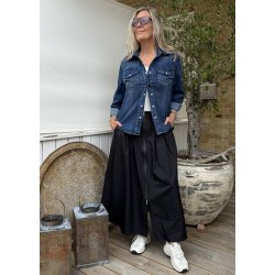 Stabia Denim Shirt- Dark Blue