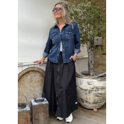 Stabia Denim Shirt- Dark Blue