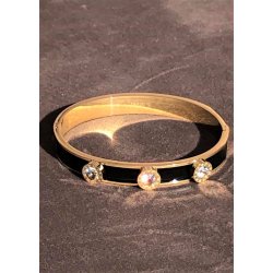 Stone Bracelet Black- Gold