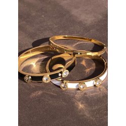 Stone Bracelet White - Gold