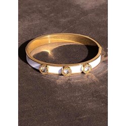 Stone Bracelet White - Gold