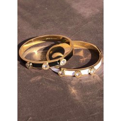 Stone Bracelet White - Gold