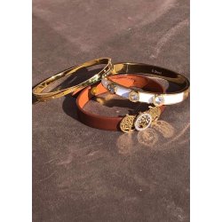 Stone Bracelet White - Gold