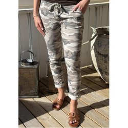 Stretchy Camou Pants- Taupe