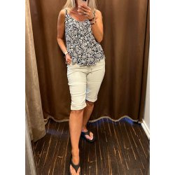 Stretchy Capri Pants- Beige