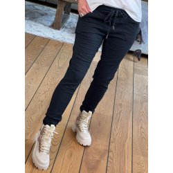 Stretchy Plain Pants- Black