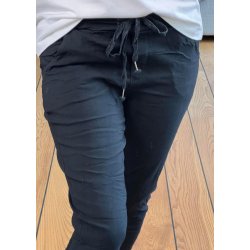 Stretchy Plain Pants- Black