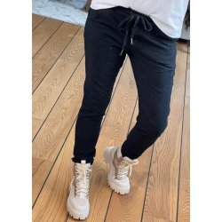 Stretchy Plain Pants- Black