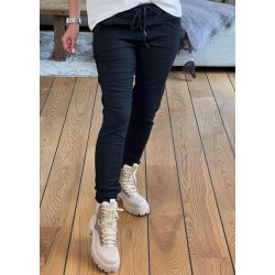 Stretchy Plain Pants- Black