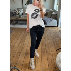 Stretchy Plain Pants- Black