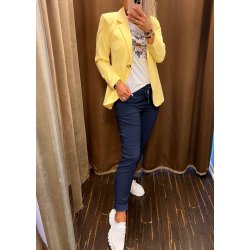 Stretchy Plain Pants- Navy