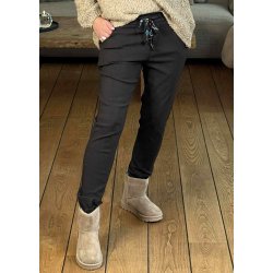 Stretchy Plain Pants- Brown