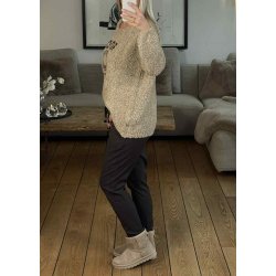 Stretchy Plain Pants- Brown