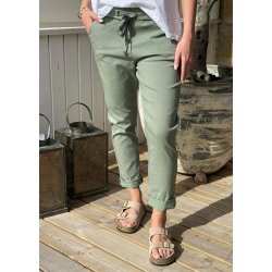 Stretchy Plain Pants- Khaki