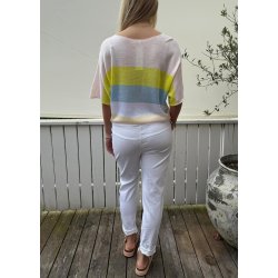 Stretchy plain Pants- White