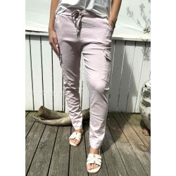 Stretchy Pocket Pants- Rose