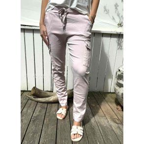 Stretchy Pocket Pants- Rose