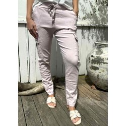 Stretchy Pocket Pants- Rose
