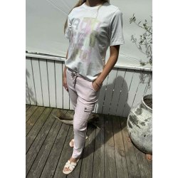 Stretchy Pocket Pants- Rose