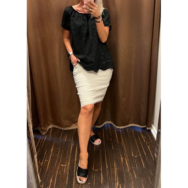 Stretchy Skirt-  Beige