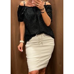 Stretchy Skirt-  Beige