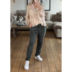 Stretchy Velvet Pants- Khaki