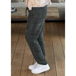Stretchy Velvet Pants- Khaki