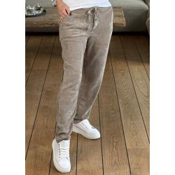 Stretchy Velvet Pants- Beige