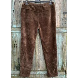 Stretchy Velvet Pants- Brown