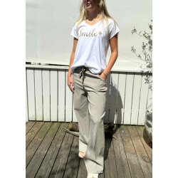 Stretchy Wide Pants- Beige