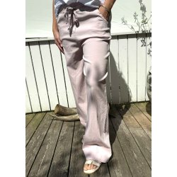 Stretchy Wide Pants- Rose