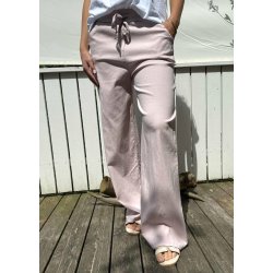Stretchy Wide Pants- Rose