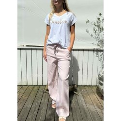 Stretchy Wide Pants- Rose