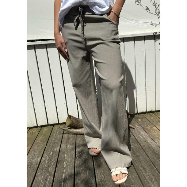 Stretchy Wide Pants- Taupe