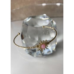 Sun Open Bracelet Natual Stone