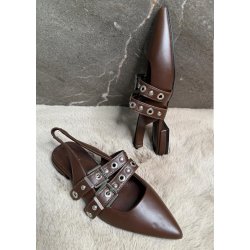 Tania Slingback Ballerina- Brown 