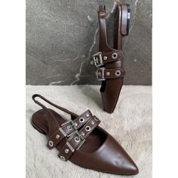 Tania Slingback Ballerina- Brown 