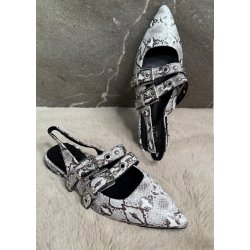 Tania Slingback Ballerina- Snake