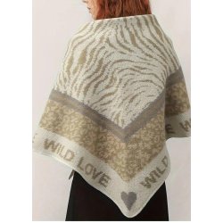 Triangle Scarf Wild Love -Taupe