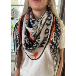 Triangle Scarf Wild Love -Beige