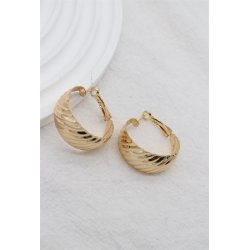 Twisted Hoops 4 cm- Gold