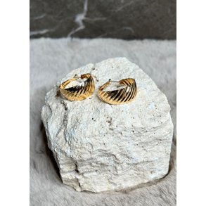 Twisted Hoops 4 cm- Gold