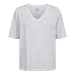 Ulla ss V-neck T-shirt- White