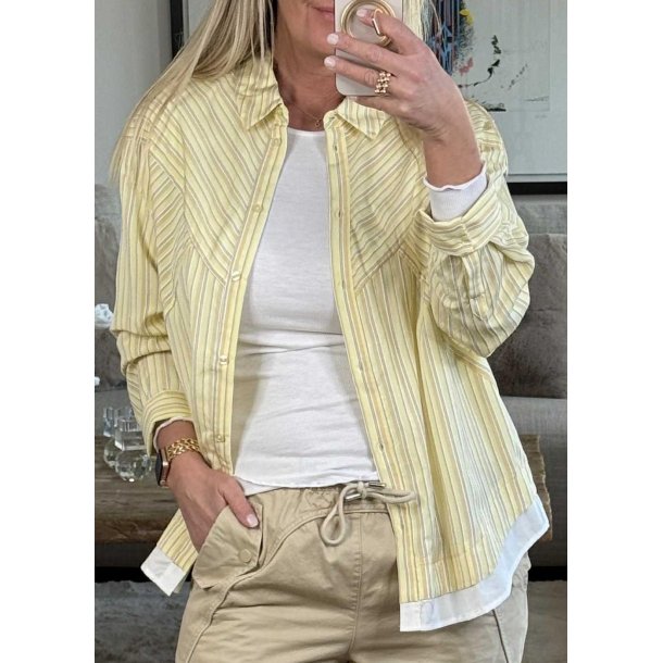 Uma l/s Lo Shirt- Sunlight/ Black