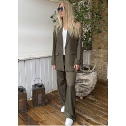 Viksa Blazer- D. Olive Melange