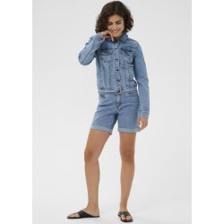 Vilma Denim Shorts-Washed blue deni